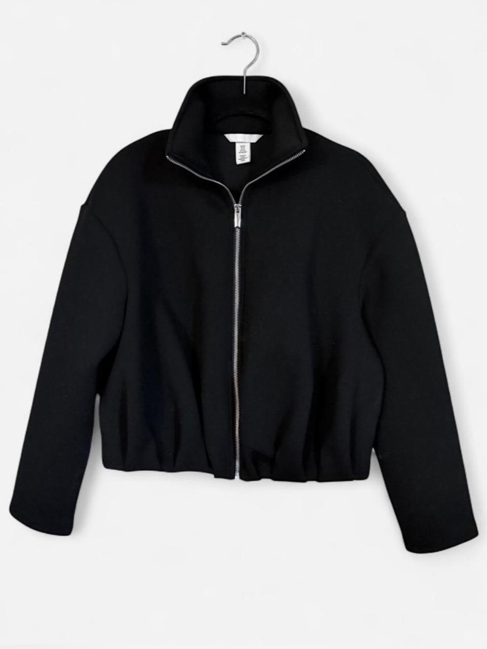 NWOT H&M Women’s Black Scuba Fabric Jacket Size XS